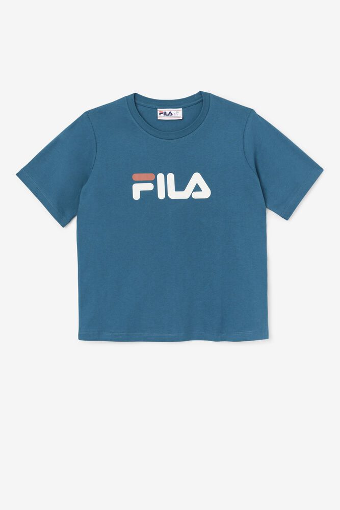 Fila T-Shirt Womens Blue - Thea - Philippines 2608157-OX